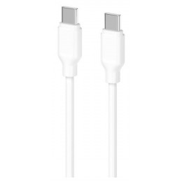 Кабель 2E USB-C - USB-C, Glow, 60W, 1m, white
