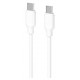 Кабель 2E USB-C - USB-C, Glow, 60W, 1m, white