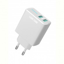Зарядний пристрій Luxe Cube 2USB 12W Smart White (4826986900792)