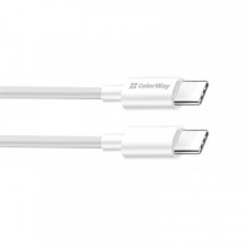 Кабель ColorWay USB Type-C - USB Type-C (M/M), PD Fast Charging 65W, 3.0 А, 1 м, White (CW-CBPDCC055-WT)