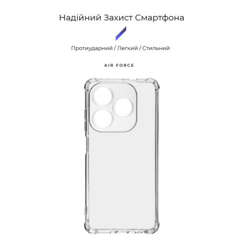 Чохол ArmorStandart Air Force для Tecno Spark 20 (KJ5n) Camera cover Clear (ARM77679)