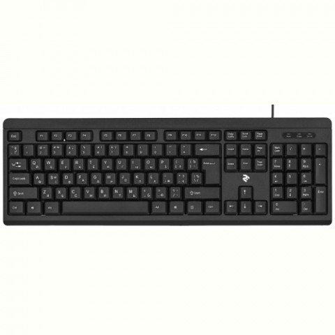 Клавіатура 2E KS108 Slim Ukr (2E-KS108UB) Black USB