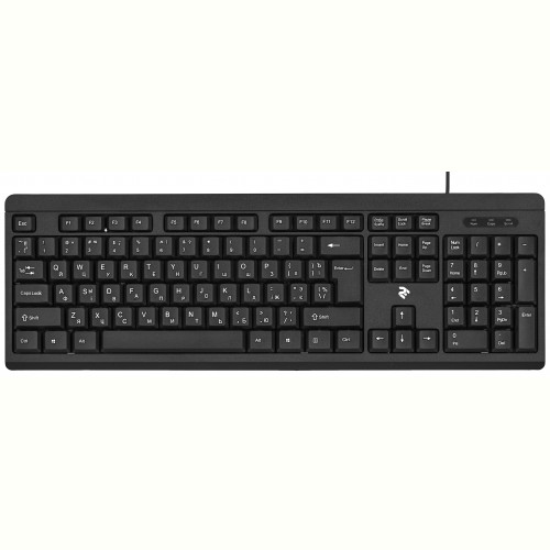 Клавіатура 2E KS108 Slim Ukr (2E-KS108UB) Black USB