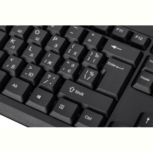 Клавіатура 2E KS108 Slim Ukr (2E-KS108UB) Black USB