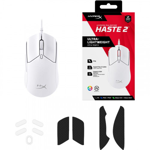 Мишка HyperX Pulsefire Haste 2 White (6N0A8AA)