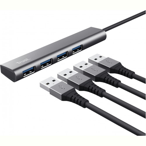 Концентратор Trust Halyx USB Type-C Grey (24948)