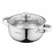 Каструля зі скляною кришкою Ardesto Gemini Gourmet Aosta, 1.8л, нержавіюча сталь