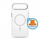 Чохол ArmorStandart Unit MagCase для Apple iPhone 17 Air Matte Clear Silver + Orange Button Set (ARM90583)