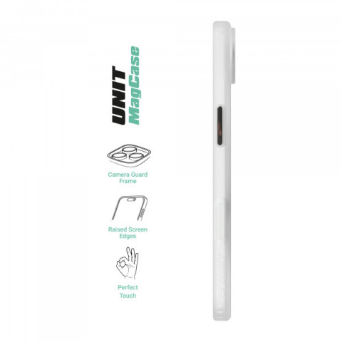 Чохол ArmorStandart Unit MagCase для Apple iPhone 17 Air Matte Clear Silver + Orange Button Set (ARM90583)