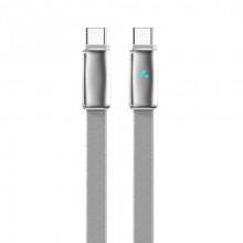 Кабель ColorWay USB Type-C - USB Type-C (M/M), ultra-thin, 5А, 1 м, Grey (CW-CBPDCC100-GR)