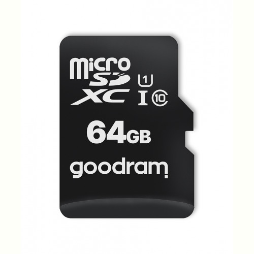 Карта пам`ятi MicroSDXC 64GB UHS-I Class 10 GOODRAM + SD-adapter + OTG Card reader (M1A4-0640R12)