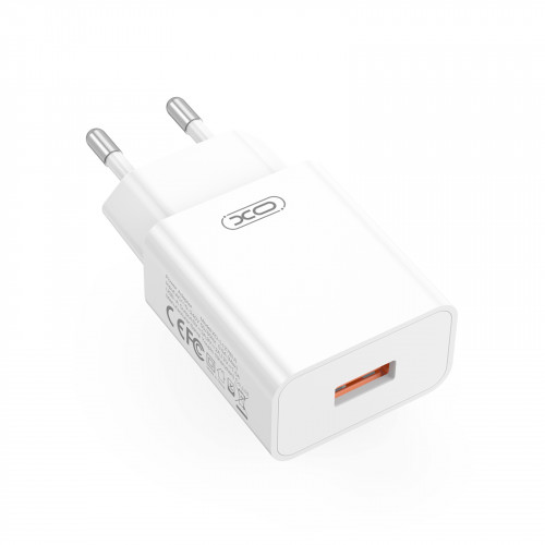 Мережевий зарядний пристрій XO L127 (1USB, 3А) QC 3.0 White (L127.white)