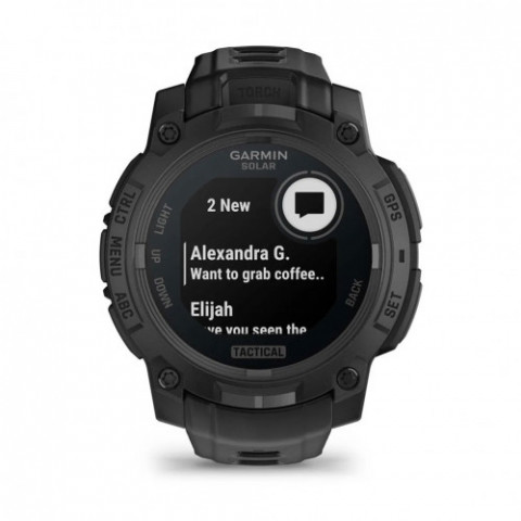 Смарт-годинник Garmin Instinct 3 45mm Tactical Solar Black with Black Silicone Band (010-02934-90)