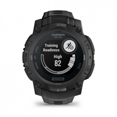 Смарт-годинник Garmin Instinct 3 45mm Tactical Solar Black with Black Silicone Band (010-02934-90)