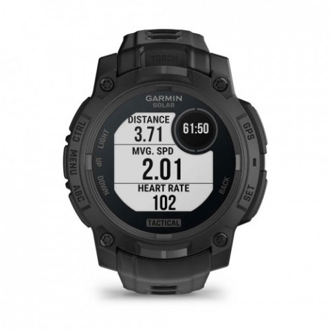 Смарт-годинник Garmin Instinct 3 45mm Tactical Solar Black with Black Silicone Band (010-02934-90)