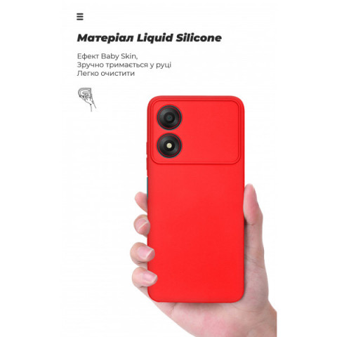 Чохол ArmorStandart ICON для ZTE Blade A34 Camera cover Red (ARM78958)