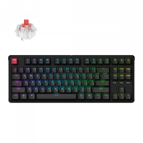 Клавіатура бездротова Keychron C3 Max Super Red Switch Black RGB (C3M-H1-UA) Купити в Україні