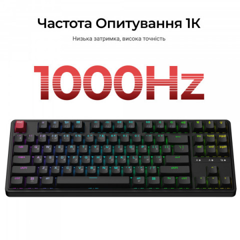 Клавіатура бездротова Keychron C3 Max Super Red Switch Black RGB (C3M-H1-UA) Купити в Україні