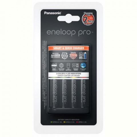 Зарядний пристрiй Panasonic Smart-Quick Charger + Eneloop Pro AA/HR06 Ni-Mh 2500 mAh BL 4 шт