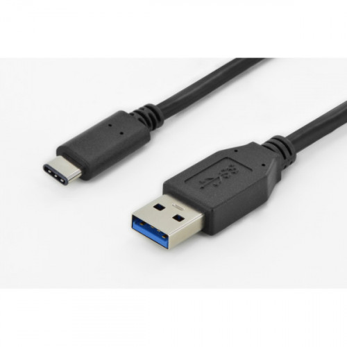 Кабель ASSMANN USB 3.0 (AM/Type-C) 1.0m, black