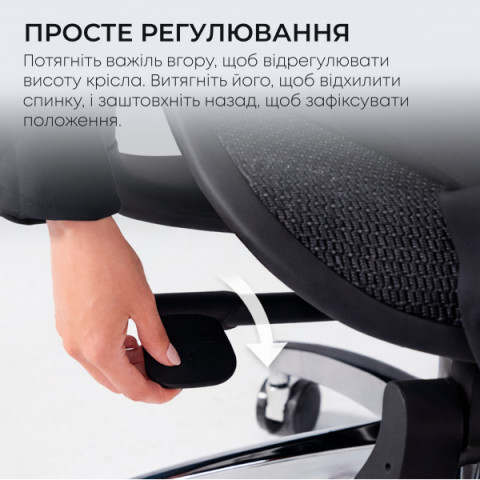 Крісло офісне з підставкою для ніг Sihoo DORO C300L Mesh Black with footrest (DORO-C300L-A3-101-JT) Купити в Україні