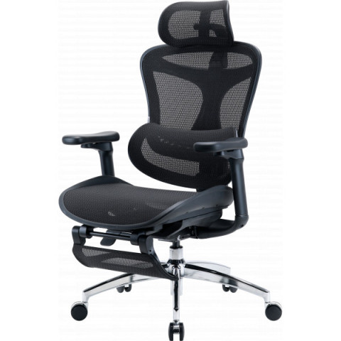 Крісло офісне з підставкою для ніг Sihoo DORO C300L Mesh Black with footrest (DORO-C300L-A3-101-JT) Купити в Україні
