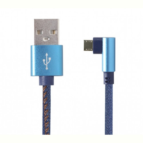 Кабель Cablexpert (CC-USB2J-AMmBML-1M-BL) USB 2.0 - microUSB, преміум, 1м, синій