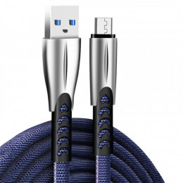 Кабель ColorWay USB-microUSB, 2.4А, 1м, Blue (CW-CBUM011-BL)