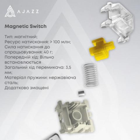 Клавіатура бездротова Ajazz AK680 Max (8+8K) Magnetic Switch Black (AK680-M-BGY-A)