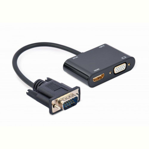 Адаптер Cablexpert (A-VGA-HDMI-02) VGA-HDMI/VGA+Аудіо 3,5, 0.15м