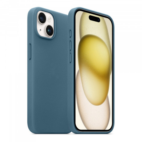 Чохол ArmorStandart FAKE Leather Case для Apple iPhone 15 Plus Sea Blue (ARM76298)