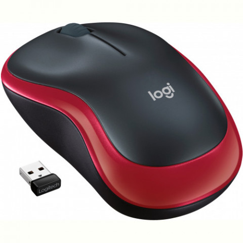 Мишка бездротова Logitech M185 (910-002240) Red USB
