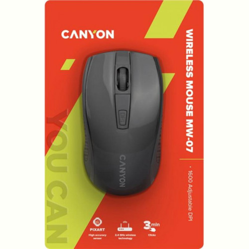 Миша бездротова Canyon MW-7 Wireless Black (CNE-CMSW07B)