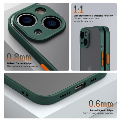 Чохол-накладка Armorstandart Frosted Matte для Tecno Spark Go 2023 (BF7) Dark Green (ARM72397)