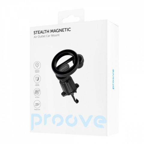 Автомобільний тримач Proove Stealth Magnetic Air Outlet Car Mount Magnetic Ring black Купити в Україні