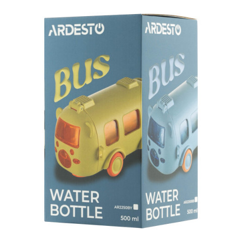 Пляшка для води Ardesto Bear Bus 500мл, пластик, білий