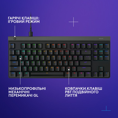 Клавiатура Logitech G515 TKL Black (920-012872)