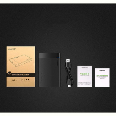 Зовнішня кишеня Ugreen для 2.5" HDD/SSD USB 3.0 US221 Black (30848)
