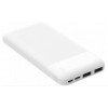 Зовнішній акумулятор (Power Bank) Platinet 10000mAh White (PMPB10W705W)