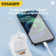 Мережевий зарядний пристрій Essager Vanjane 20W USB-C White (EFJB02-XBL02-T) + кабель Lightning