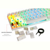Клавіатура бездротова Motospeed CK62 Outemu Blue Ukr (mtck62wmb) White USB/Bluetooth