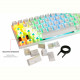 Клавіатура бездротова Motospeed CK62 Outemu Blue Ukr (mtck62wmb) White USB/Bluetooth