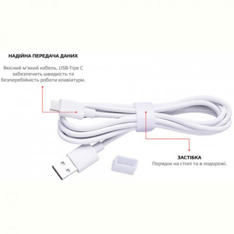 Клавіатура бездротова Motospeed CK62 Outemu Blue Ukr (mtck62wmb) White USB/Bluetooth