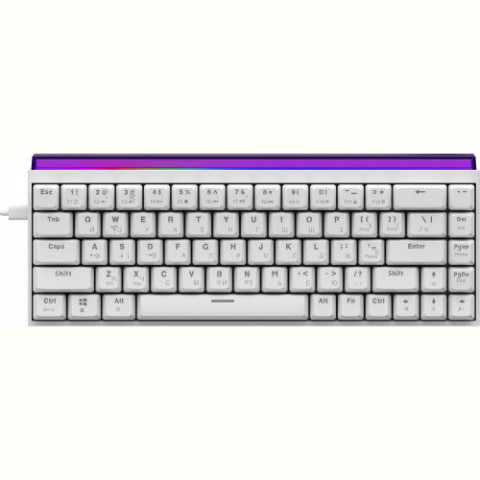 Клавіатура Ajazz NK68 Red Switch White USB-C (NK68-R-W)