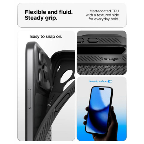 Чохол Spigen Liquid Air для iPhone 17 Pro Matte Black (ACS10331)
