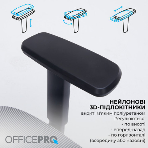 Крісло офісне OfficePro Skyline OC750-B-DG-DG Купити в Україні