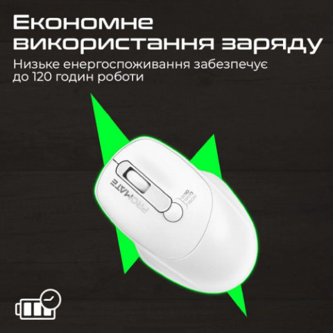 Миша бездротова Promate UniGlide White