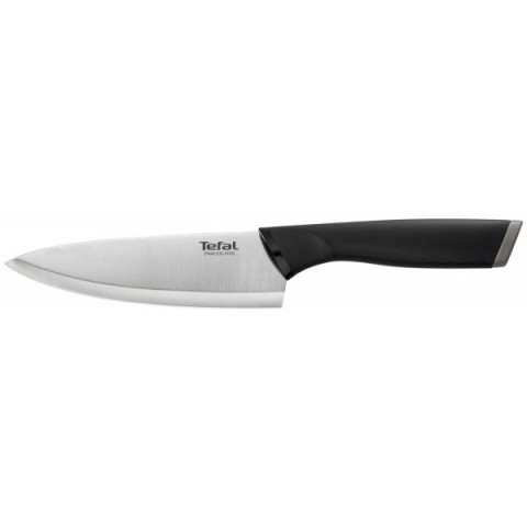Кухонний ніж кухарський Tefal Comfort, 15см, з чохлом, нержавіюча сталь, пластик, чорний
