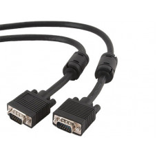 Кабель Cablexpert VGA-VGA HD15M/HD15M з 2-ма фер. кільцями, подвійний екран, чорний, 3 м (CC-PPVGA-10-B)