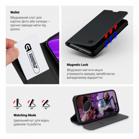 Чохол-книжка ArmorStandart OneFold Case для Motorola G05 / E15 Black (ARM83005)